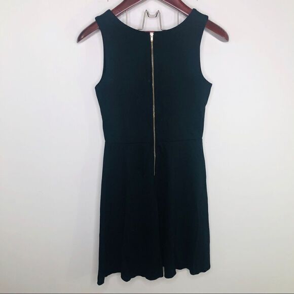Amanda Uprichard Black V-neck Fit Flare Dress Large L - Picture 7 of 7